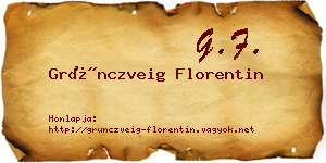 Grünczveig Florentin névjegykártya